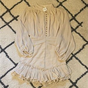 Cream Chiffon Dress